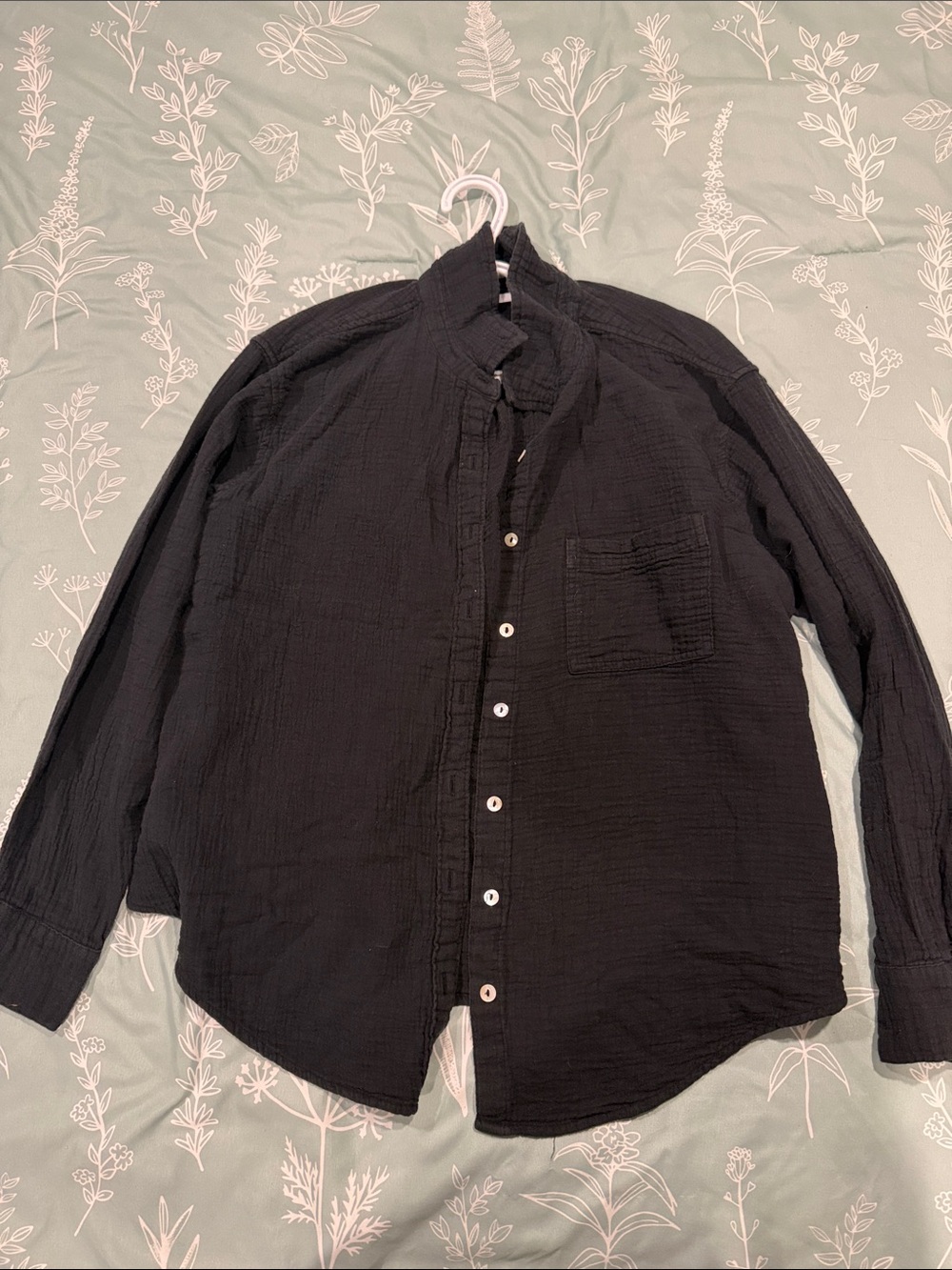 Maurices Black Button-Down Women's Shirt